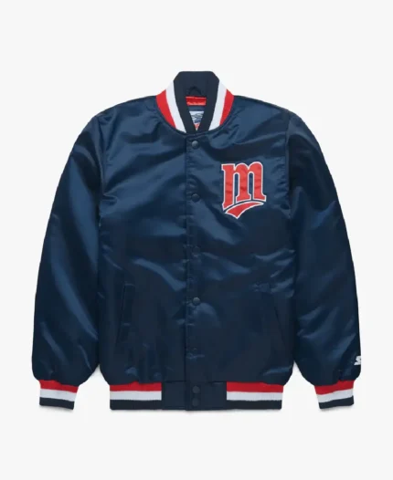 MLB Minnesota Twins Starter Satin Jacket | Trendy Leather Jackets