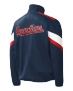 MLB Navy Cleveland Guardians Carl Banks Earned Run Jacket | Trendy Leather Jackets
