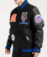 MLB New York Mets Pro Standard prep Varsity Jacket | Trendy Leather Jackets