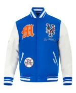 MLB New York Mets Pro Standard prep Varsity Jacket | Trendy Leather Jackets