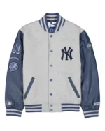 MLB New York OR Nowhere Varsity Jacket | Trendy Leather Jackets