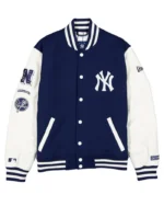 MLB New York OR Nowhere Varsity Jacket | Trendy Leather Jackets