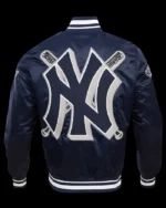 MLB New York Yankees Mash Up Satin Jacket | Trendy Leather Jackets