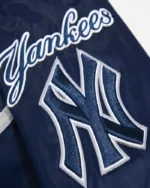 MLB New York Yankees Mash Up Satin Jacket | Trendy Leather Jackets