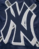 MLB New York Yankees Mash Up Satin Jacket | Trendy Leather Jackets