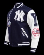 MLB New York Yankees Mash Up Varsity Jacket | Trendy Leather Jackets