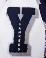 MLB New York Yankees Mash Up Varsity Jacket | Trendy Leather Jackets