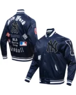 MLB New York Yankees Old English Satin Varsity Jacket