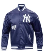 MLB New York Yankees Old English Satin Varsity Jacket