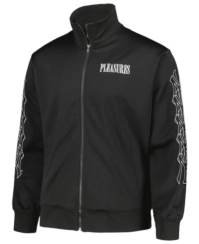 MLB New York Yankees Pleasures Pitcher Track Jacket | Trendy Leather Jackets