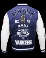 MLB New York Yankees Remix Varsity Jacket | Trendy Leather Jackets
