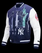 MLB New York Yankees Remix Varsity Jacket | Trendy Leather Jackets
