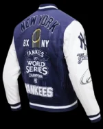 MLB New York Yankees Remix Varsity Jacket | Trendy Leather Jackets