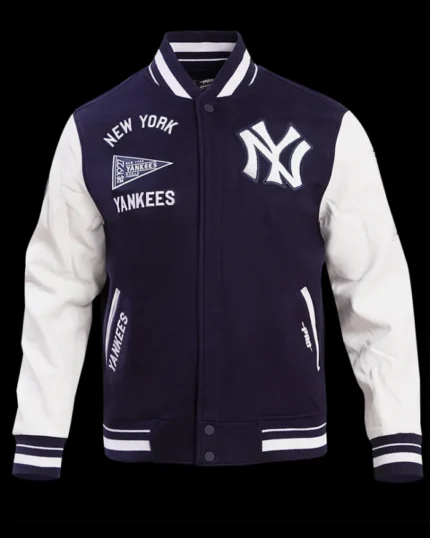 MLB New York Yankees Retro Classic Varsity Jacket | Trendy Leather Jackets
