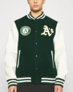 MLB Oakland Athletics Heritage Varsity Jacket | Trendy Leather Jackets