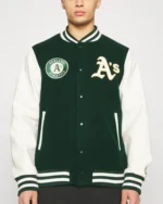 MLB Oakland Athletics Heritage Varsity Jacket | Trendy Leather Jackets