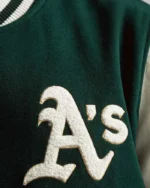 MLB Oakland Athletics Heritage Varsity Jacket | Trendy Leather Jackets