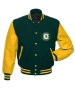 MLB Oakland Athletics Letterman Jacket | Trendy Leather Jackets