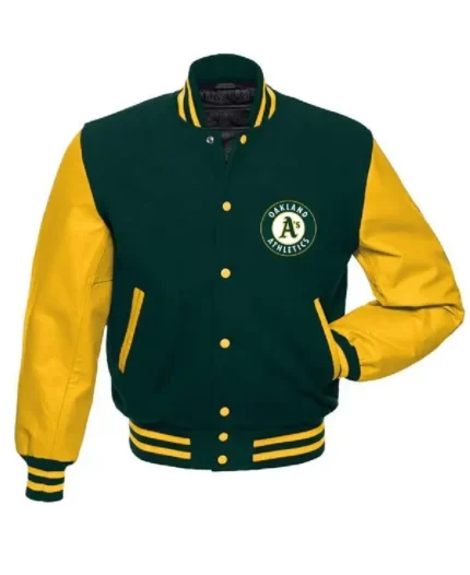 MLB Oakland Athletics Letterman Jacket | Trendy Leather Jackets