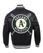 MLB Oakland Athletics Mashup Varsity Jacket | Trendy Leather Jackets