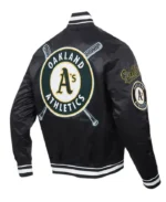 MLB Oakland Athletics Mashup Varsity Jacket | Trendy Leather Jackets