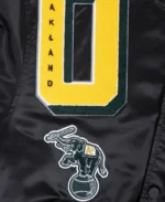 MLB Oakland Athletics Mashup Varsity Jacket | Trendy Leather Jackets