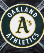 MLB Oakland Athletics Mashup Varsity Jacket | Trendy Leather Jackets