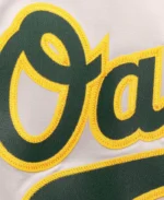 MLB Oakland Athletics Pro Standard Wordmark Satin Jacket | Trendy Leather Jackets