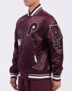 MLB Philadelphia Phillies Old English Satin Jacket | TLJ
