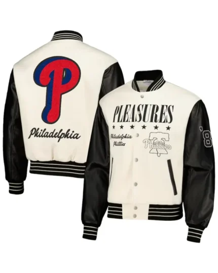 MLB Philadelphia Phillies Pleasures Varsity Jacket | TLJ