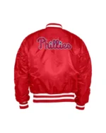 MLB Philadelphia Phillies Red Reversible MA-1 Bomber Jacket | TLJ