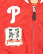 MLB Philadelphia Phillies Red Reversible MA-1 Bomber Jacket | TLJ