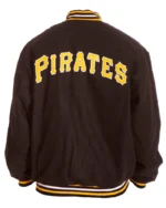 MLB Pittsburgh Pirates Black Reversible Wool Jacket | Trendy Leather Jackets