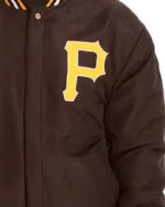 MLB Pittsburgh Pirates Black Reversible Wool Jacket | Trendy Leather Jackets