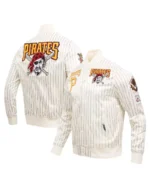 MLB Pittsburgh Pirates Cooperstown Pinstripe Retro Classic Satin Jacket | Trendy Leather Jackets