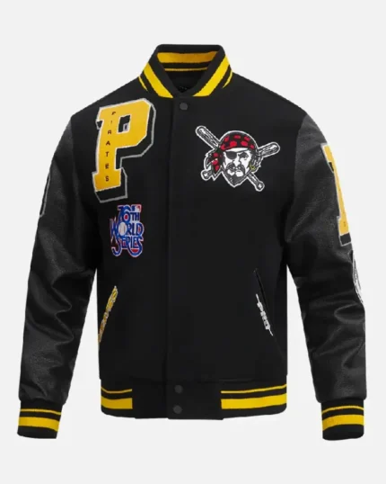MLB Pittsburgh Pirates Mash Up Varsity Jacket | Trendy Leather Jackets