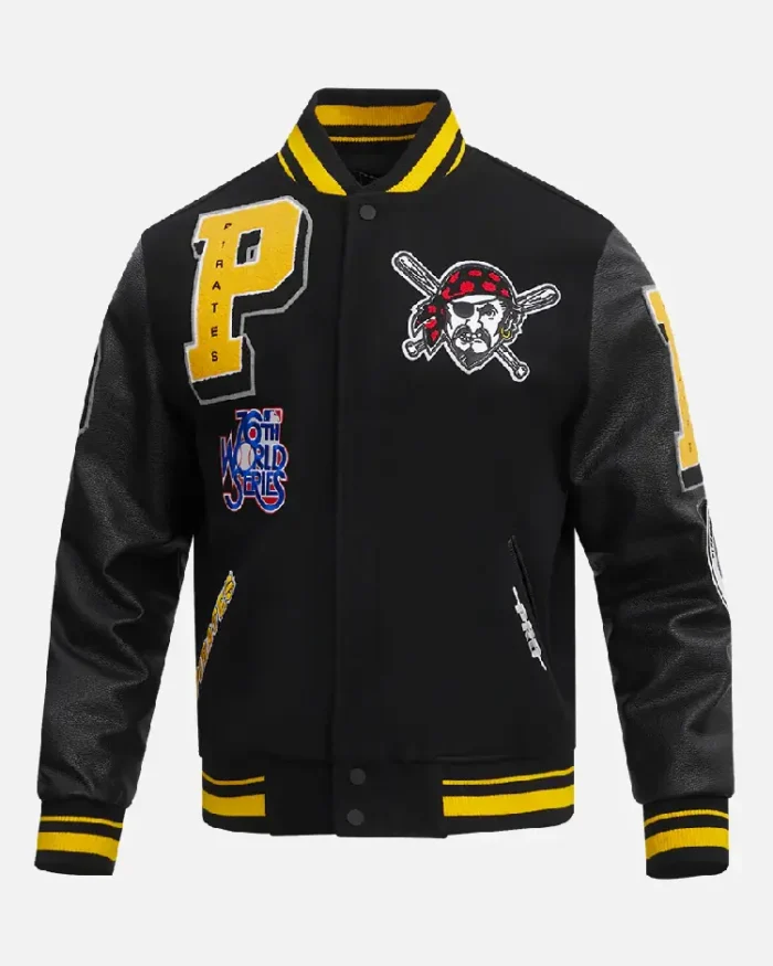 MLB Pittsburgh Pirates Mash Up Varsity Jacket | Trendy Leather Jackets