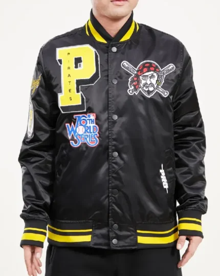 MLB Pittsburgh Pirates Mashup Satin Jacket | Trendy Leather Jackets