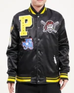 MLB Pittsburgh Pirates Mashup Satin Jacket | Trendy Leather Jackets