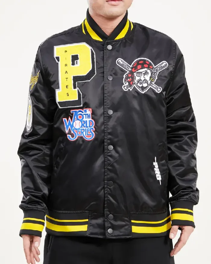 MLB Pittsburgh Pirates Mashup Satin Jacket | Trendy Leather Jackets
