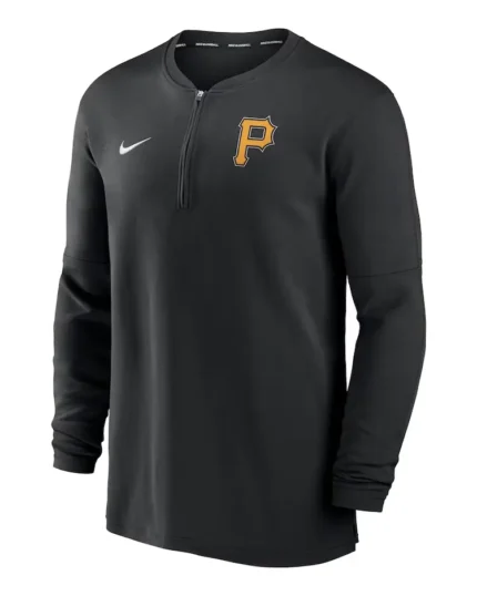 MLB Pittsburgh Pirates Nike Game Time Performance Black Quarter-Zip Top | Trendy Leather Jackets