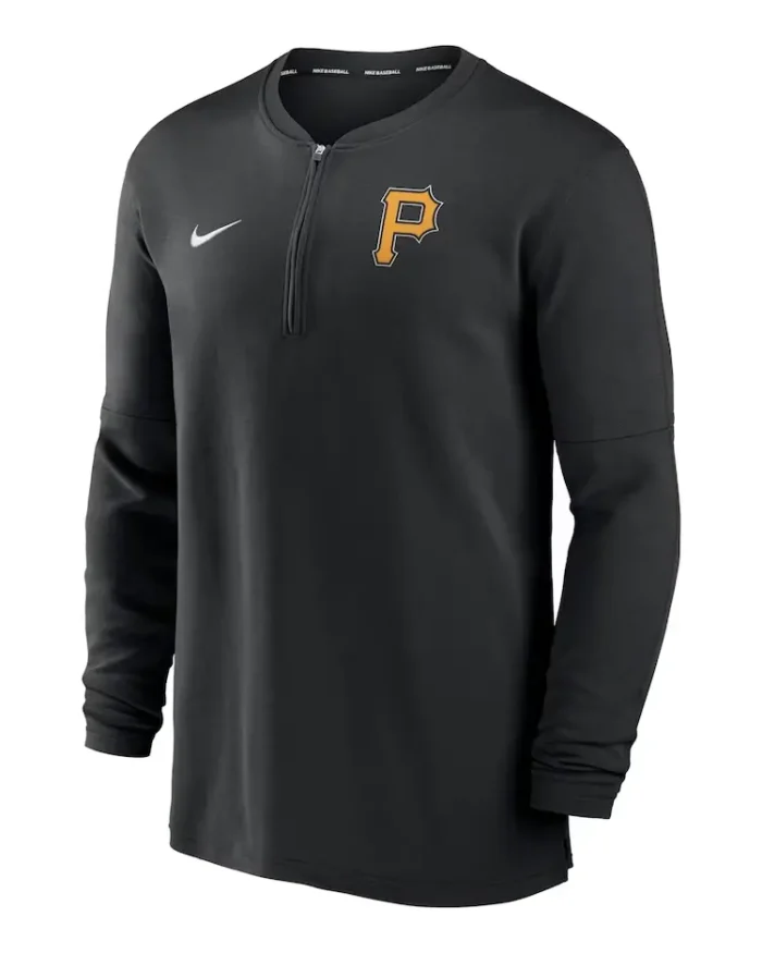MLB Pittsburgh Pirates Nike Game Time Performance Black Quarter-Zip Top | Trendy Leather Jackets