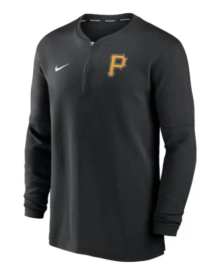 MLB Pittsburgh Pirates Nike Game Time Performance Black Quarter-Zip Top | Trendy Leather Jackets