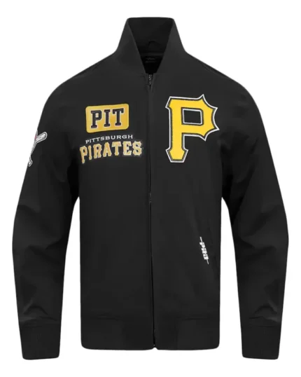 MLB Pittsburgh Pirates Pro Standard Black Area Code Jacket | Trendy Leather Jackets