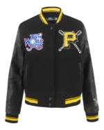 MLB Pittsburgh Pirates Pro Standard Black Varsity Jacket | Trendy Leather Jackets