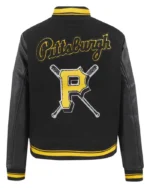 MLB Pittsburgh Pirates Pro Standard Black Varsity Jacket | Trendy Leather Jackets