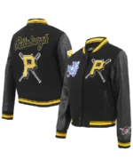 MLB Pittsburgh Pirates Pro Standard Black Varsity Jacket | Trendy Leather Jackets