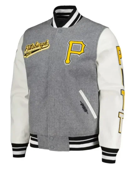 MLB Pittsburgh Pirates Pro Standard Gray Varity Jacket | Trendy Leather Jackets