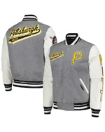 MLB Pittsburgh Pirates Pro Standard Gray Varity Jacket | Trendy Leather Jackets