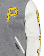 MLB Pittsburgh Pirates Pro Standard Gray Varity Jacket | Trendy Leather Jackets